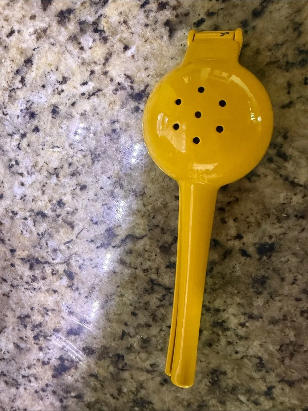 Sur La Table Yellow Ceramic Handheld Citrus Juicer